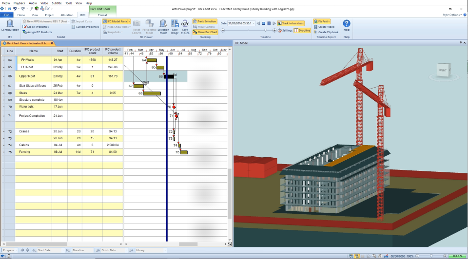 screenshot of Asta Powerproject